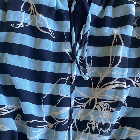 Enfocus Studio Blue Stripes Tropical Maxi Dress - Picture 4 of 4